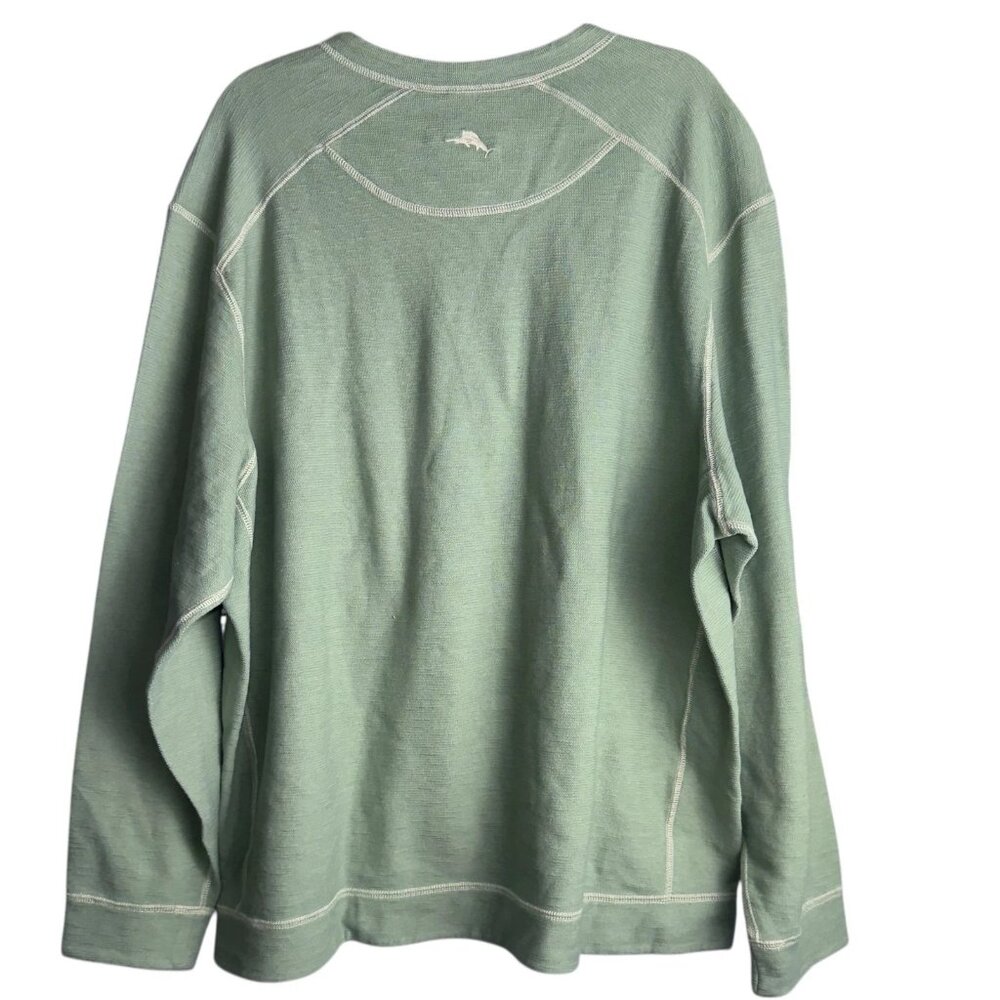 Tommy Bahama Fliprider Abaco Reversible Cotton Sweatshirt Mens 3XB Tropical Fern - Picture 5 of 12